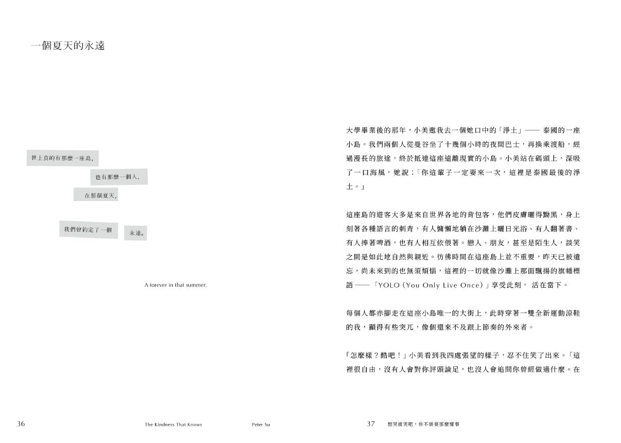 想哭就哭吧，你不需要那麼懂事 (親簽版) The Kindness That Knows by Peter Su